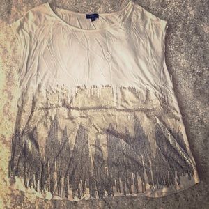 SOLD- Silver and Gold sequin top